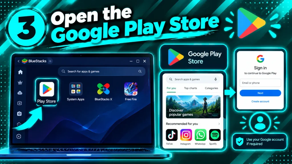Open Google Play Store in BlueStacks